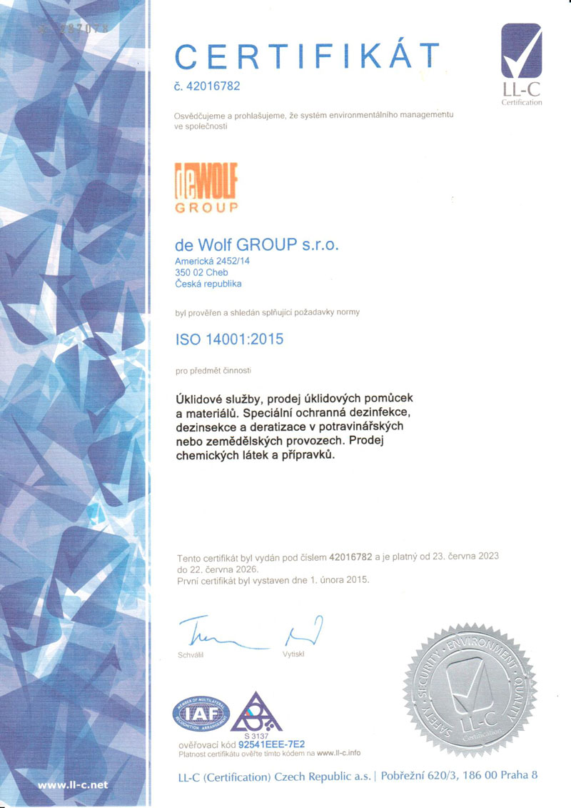 ISO14001:2015 (de Wolf GROUP)